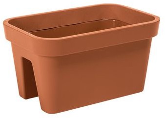 LAMELA Donica balkonowa na balustradę 45 x 29 cm plastikowa ceglasta LOBELIA