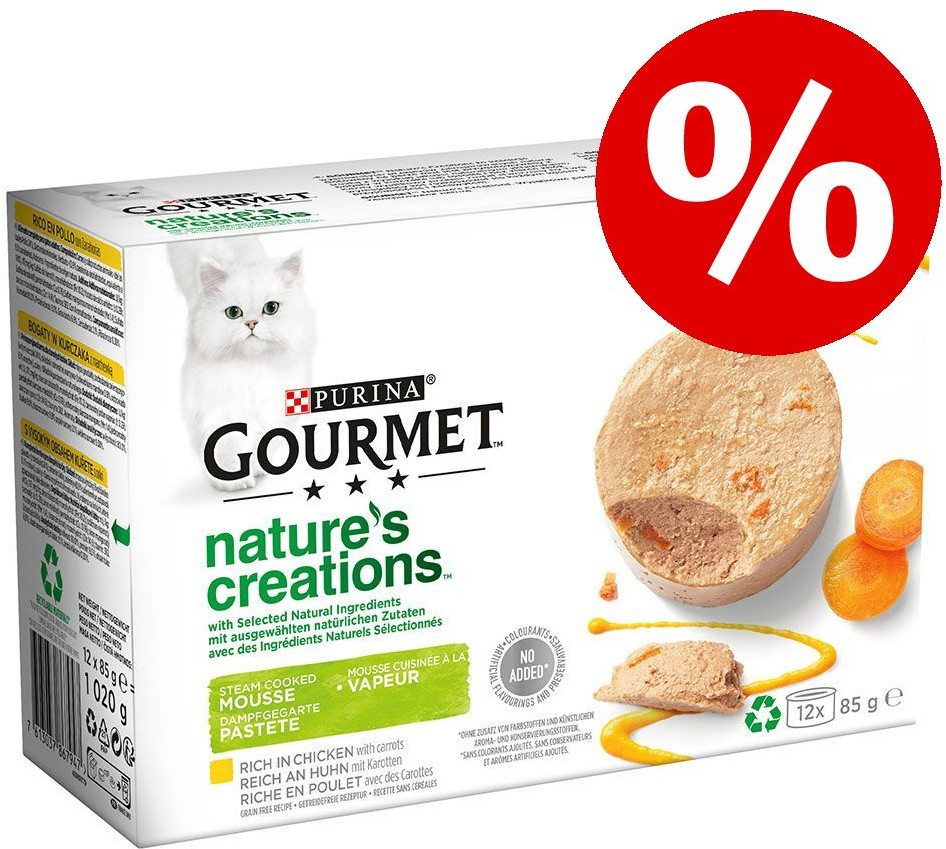 Purina Gourmet Megapakiet Nature's Creations Grilled, 48 x 85 g - Tuńczyk z pomidorami i ryżem