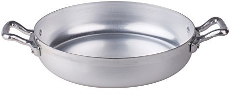 Pentole Agnelli pentole patelnia do smażenia, aluminiowa, bltf 2 uchwyty ze stali nierdzewnej, w kolorze srebrnym, srebrny/czarny, 22 cm FAMA1022