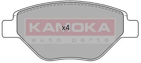 KAMOKA Zestaw klocków hamulcowych, hamulce tarczowe JQ101153
