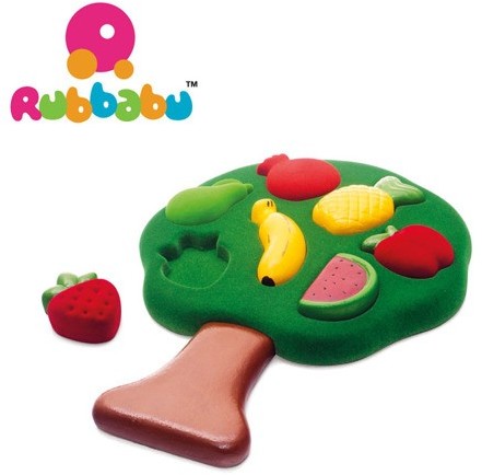 Rubbabu Sensoryczny Sorter Puzzle 3D - Owoce - Rubbabu R20155