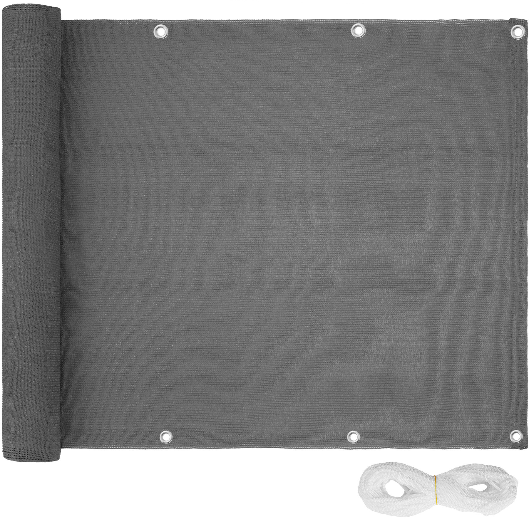 tectake Osłona balkonowa, wariant 2, - szary, 90 cm 402882