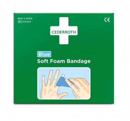 Cederroth Bandaż z pianki Soft Foam Bandage Blue 6 szt x 4,5m