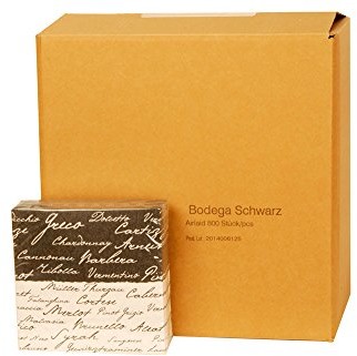 SemyTop semy Airlaid serwetki firmy, Bodega, 40 x 40 cm, czarna, składane na 1/4, 1er Pack (1 X 50 sztuk) ST-88336-1