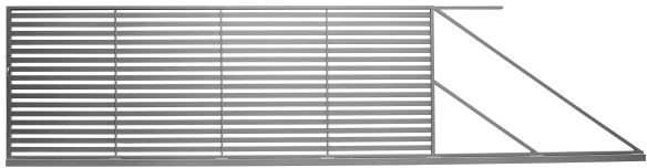 Brama przesuwna Brava 400 x 150 cm prawa
