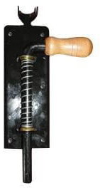 UNIMET ZASUWA SPRĘŻYNOWA CZARNA DREWNIANA RĄCZKA 500MM