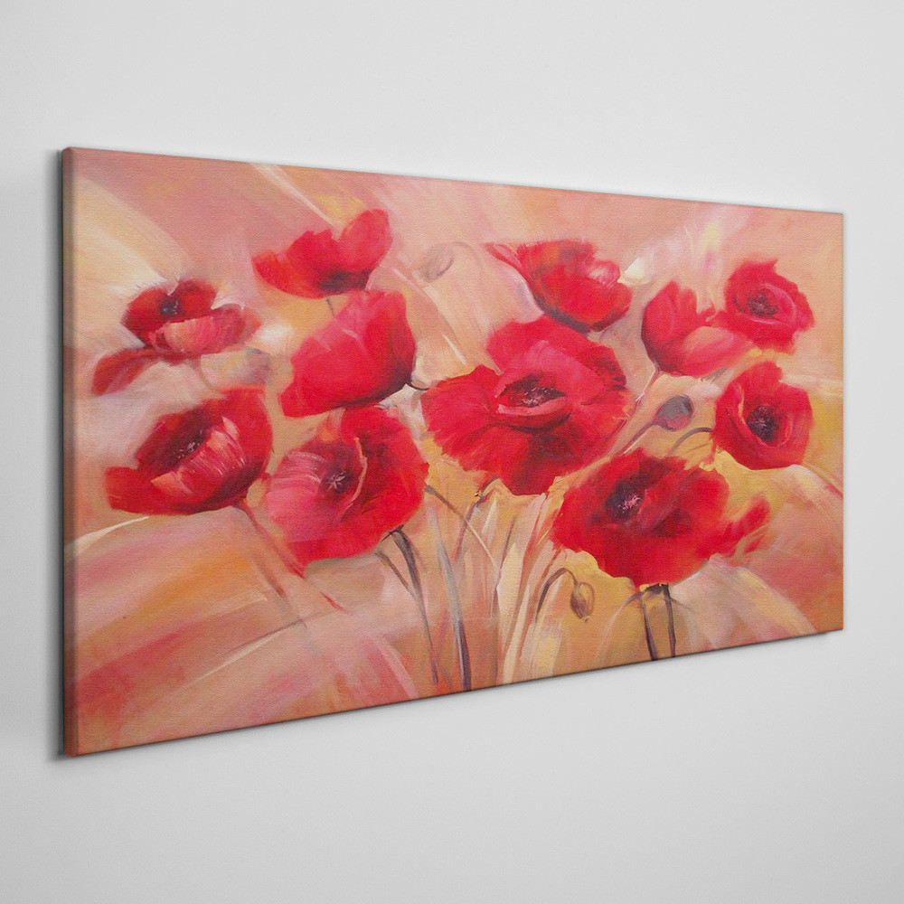 PL Coloray Obraz Canvas kwiaty Maki Czerwony 120x60cm