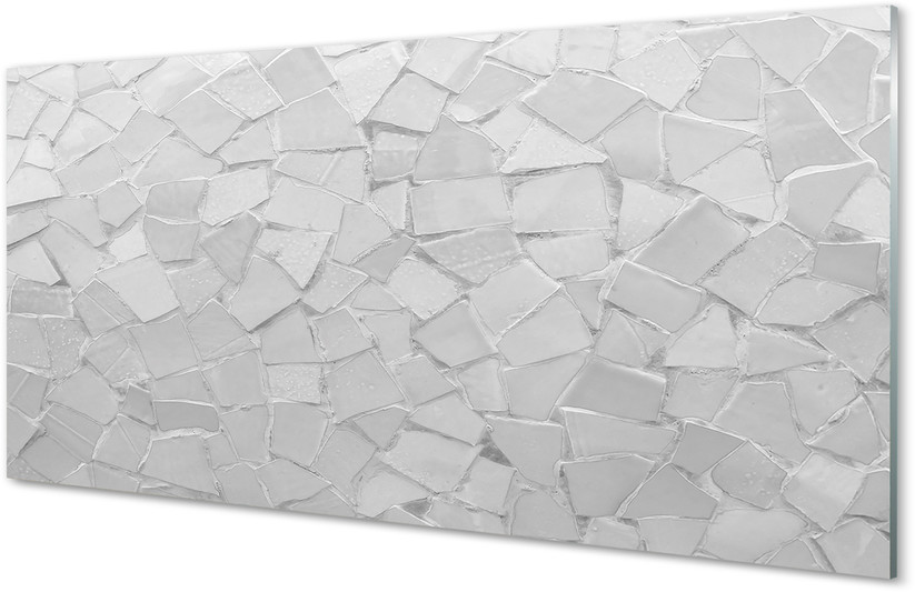 Tulup.pl Szklany Panel Szare wielokąty 125x50cm