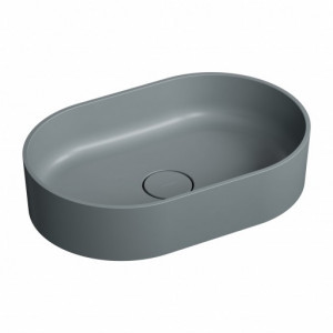 Omnires OVOUN AG OVO M+ Umywalka nablatowa 55 x 36 cm ASH GREY