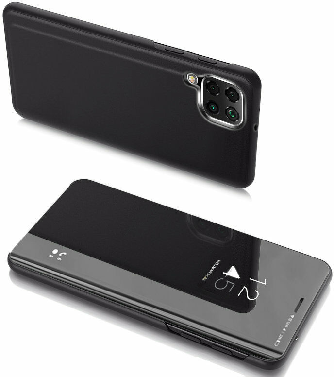 Hurtel Clear View Case futerał etui z klapką Samsung Galaxy A22 4G czarny