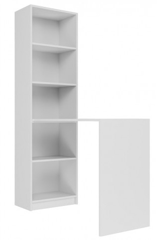 Białe biurko z regałem na książki B1-K72