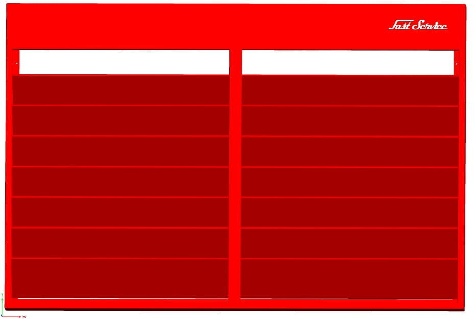 Fastservice Tablica serwisowa na zlecenia - wersja II 7B75-46282