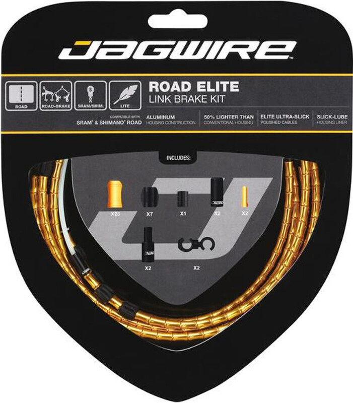 Jagwire Road Elite Link Zestaw linek hamulcowych, gold 2021 Linki i osłonki hamulcowe 18017102
