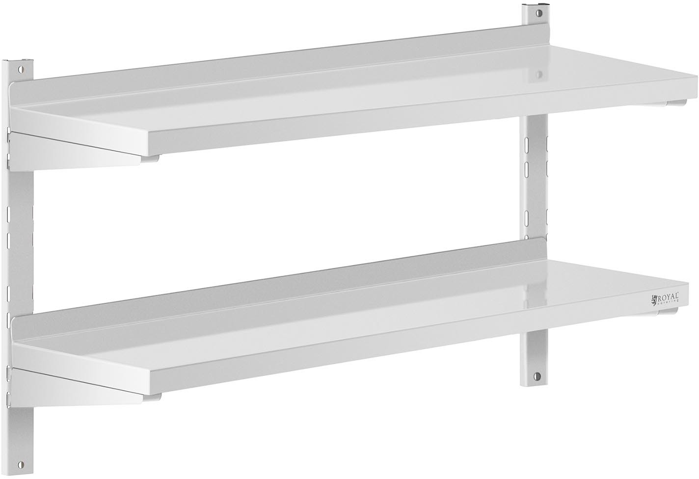 Royal Catering Półka wisząca - 100 x 30 cm - 2 blaty - RCWR-1000.3 RCWR-1000.3