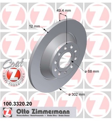 Zimmermann Tarcza hamulcowa 100.3320.20