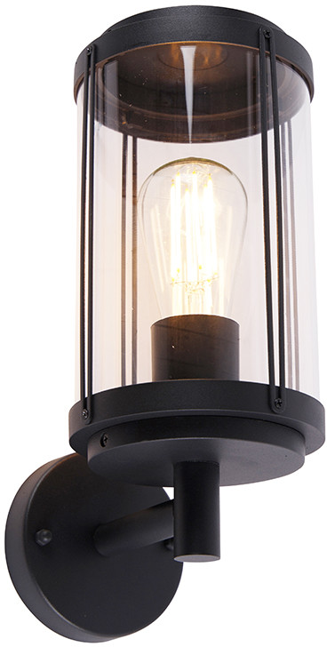 QAZQA Design buiten wandlamp zwart - Schiedam 102441
