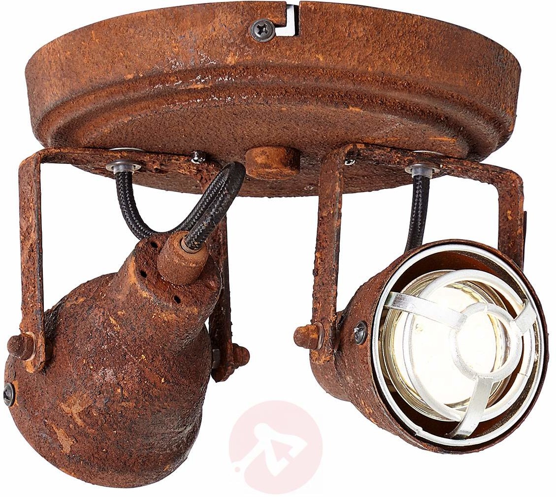 Brilliant 2-punktowa lampa sufitowa Bente rdzawa
