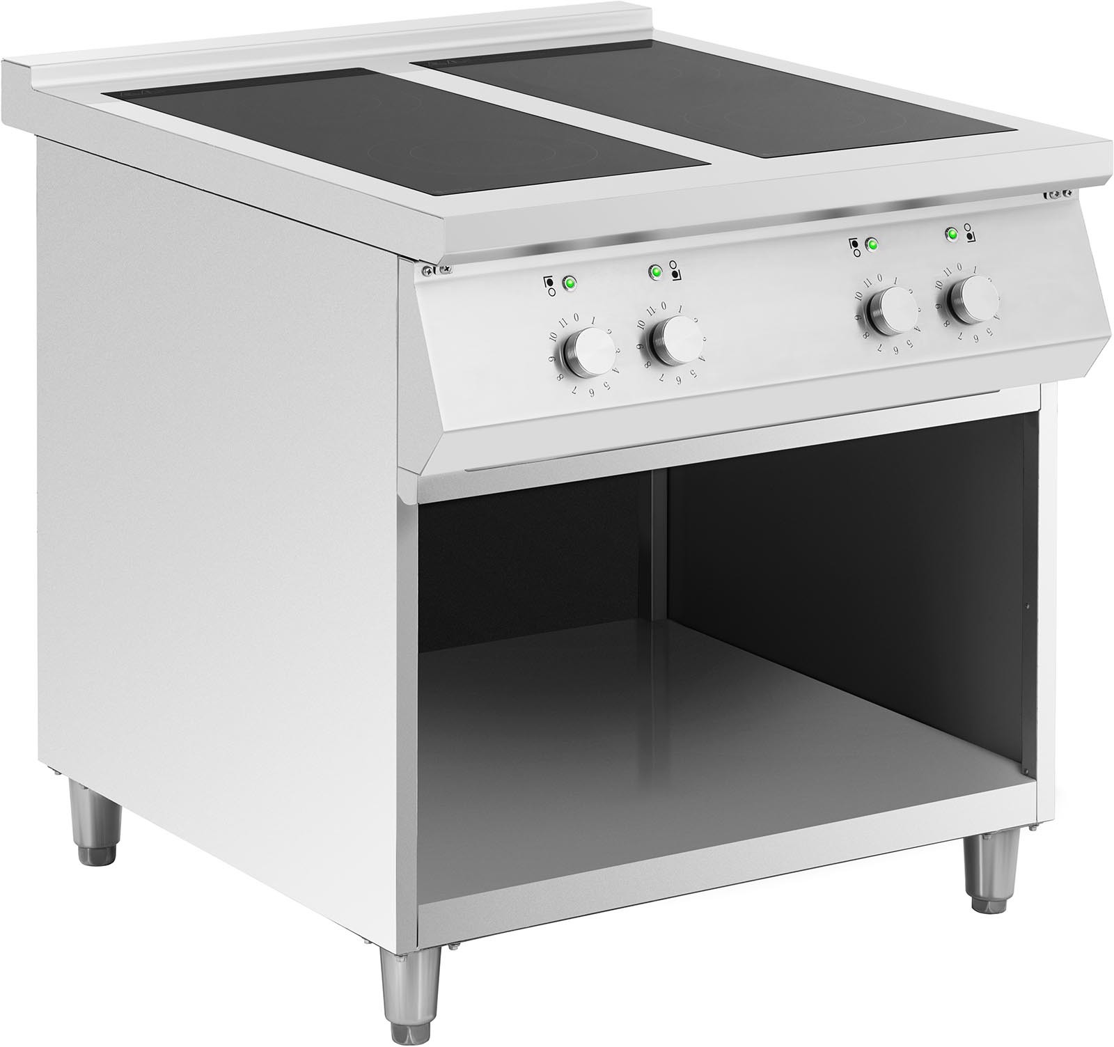 Royal Catering Kuchenka indukcyjna 17000 W 4 palniki 260°C miejsce do przechowywania RCIC-17000