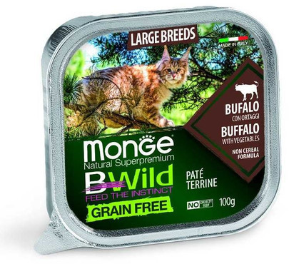 Monge BWild Cat Karma dla dużych ras z bawołem pasztet 100g