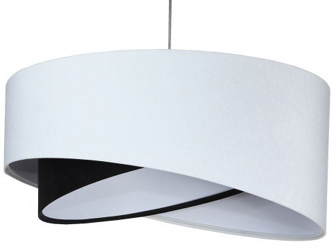 Biało-czarna welurowa lampa wisząca - 29X EX975 W0-P52