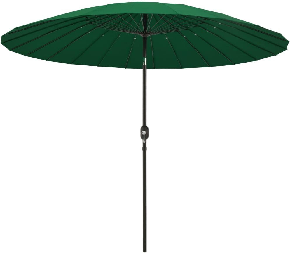 vidaXL Parasol ogrodowy na słupku aluminiowym, 270 cm, zielony vidaXL