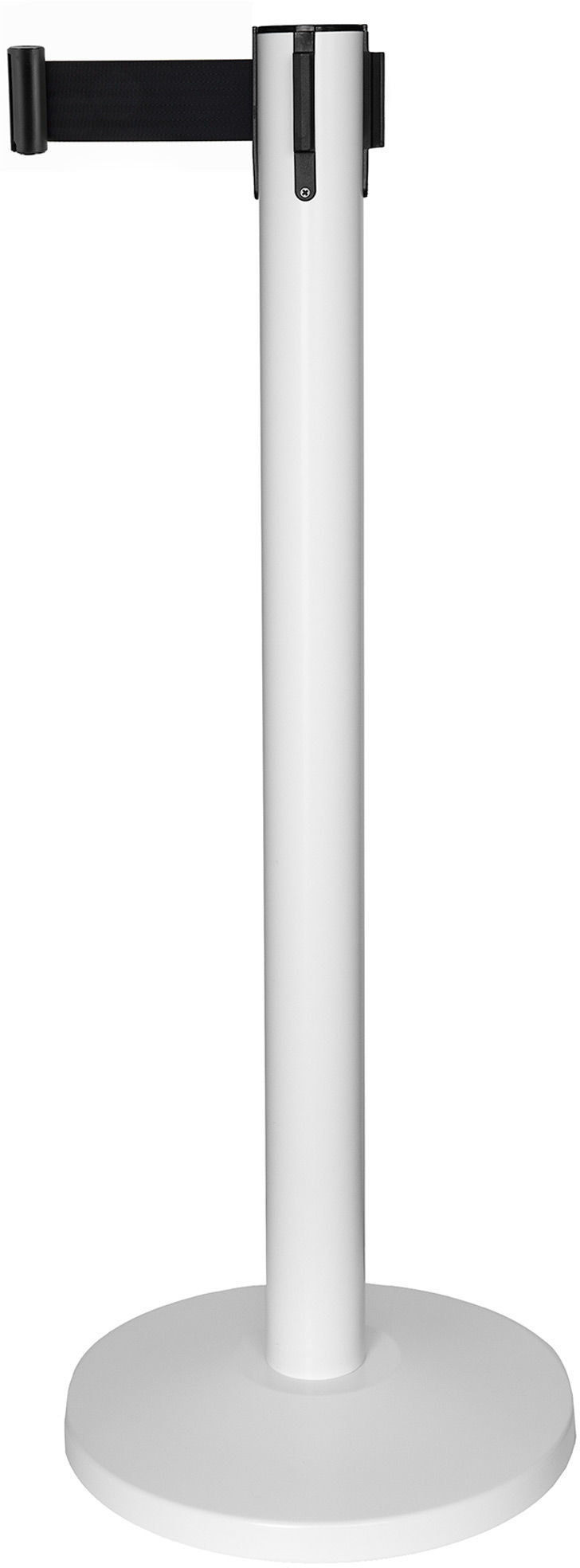 Słupek odgradzający biały z taśmą czarną 2,2m