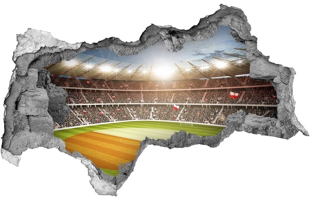 Wallmuralia.pl Fototapeta dziura na ścianę 3d Stadion Polska