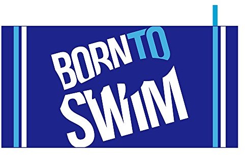 BornToSwim Bor NTO Swim z mikrofibry ręcznik kąpielowy ręcznik do rąk Soft Swim Towel, niebieski, 70 X 140 CM MIT-FC-U-E-M-LL