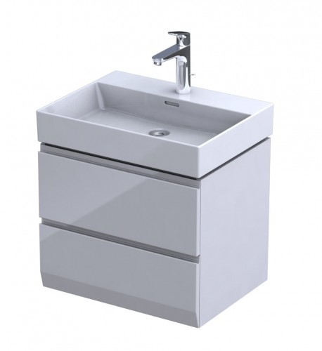 Oristo Szafka wisząca BRYLANT UNI 60 cm z umywalką BOLD BIAŁY POŁYSK OR36-SD2S-60-1-V3 + UME-BD-60-91