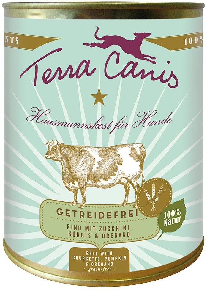 Terra Canis bez zbóż 6 x 800 g Cielęcina z korzeniem pietruszki mango i porzeczką