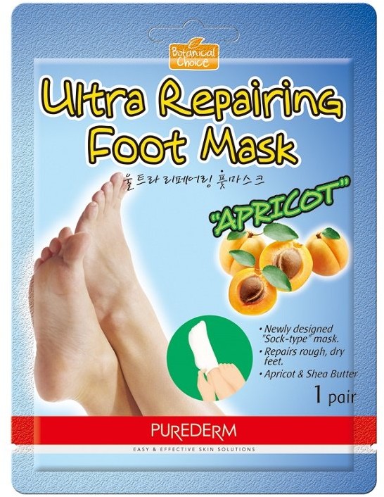 PUREDERM maska do stóp regenerująca Morela