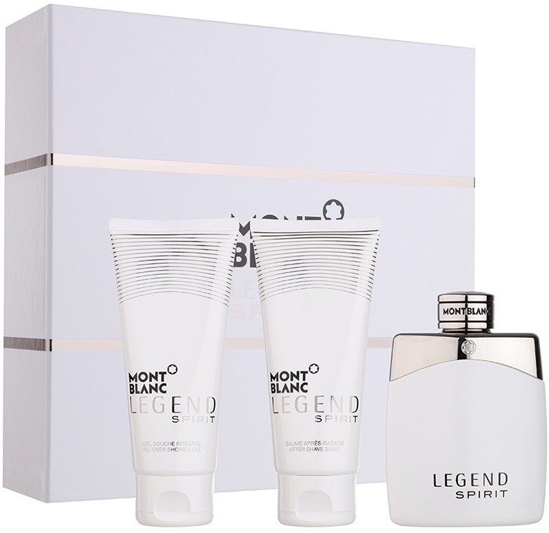 Mont Blanc Legend Spirit, Zestaw podarunkowy, woda toaletowa 100ml + żel pod prysznic 100ml + balsam po goleniu 100ml