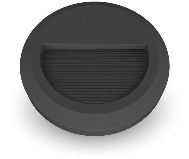 v-tac Oprawa Schodowa 2W LED V-TAC Czarna Okrągła 230V IP65 VT-1142 4000K 60lm