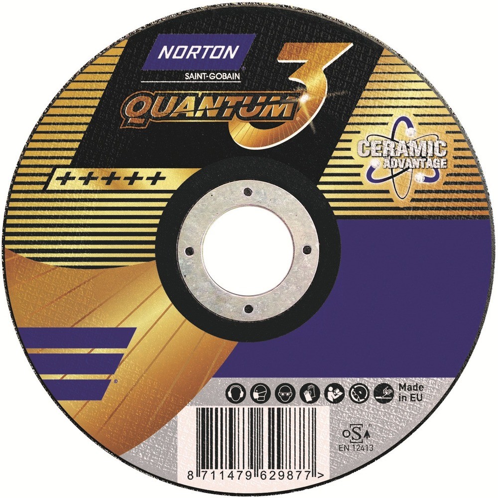 NORTON Tarcza ścierna do metalu Quantum3 NQ24P 125 mm 66253371362
