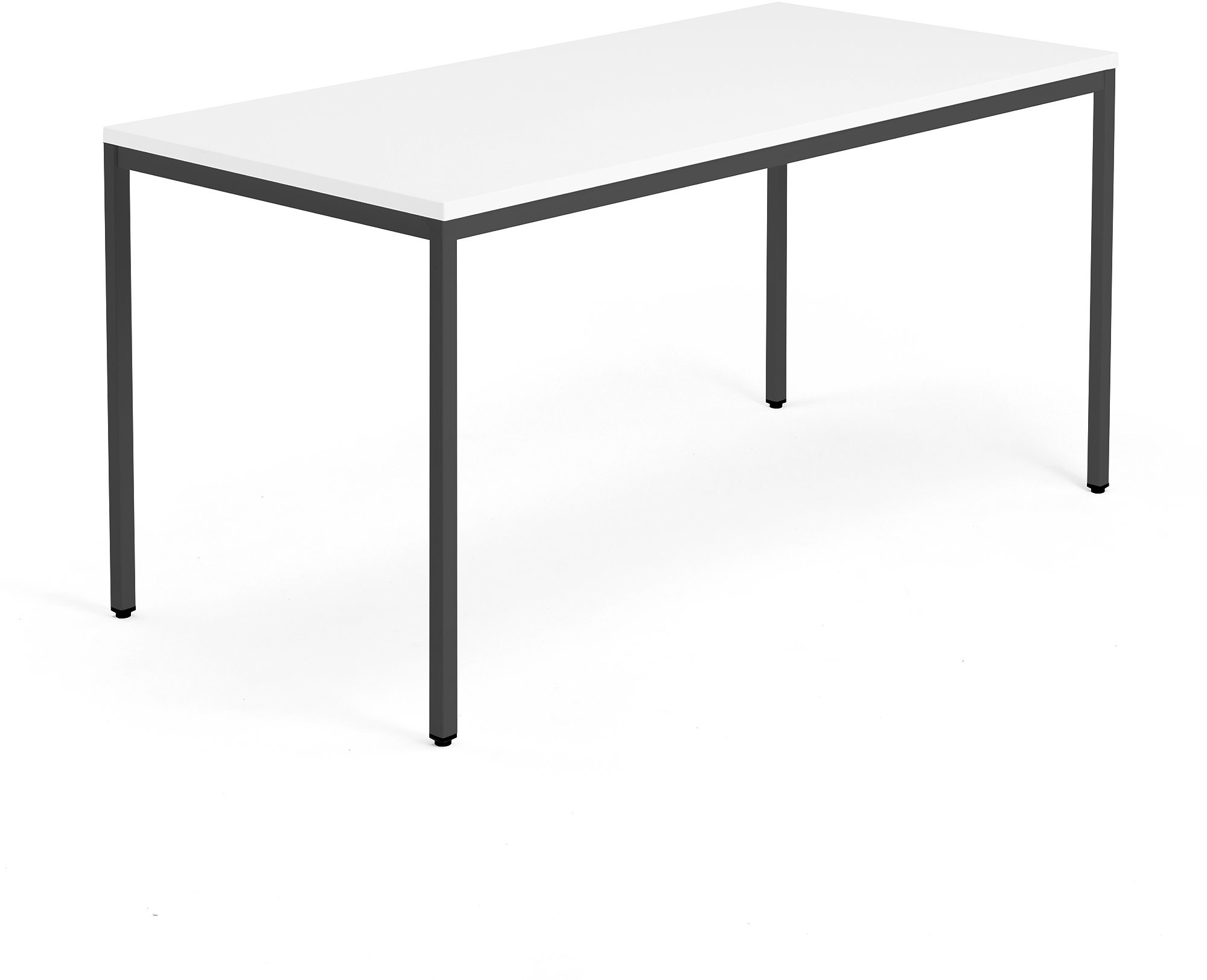 AJ Biurko Modulus rama 4 nogi 1600x800 mm czarna rama białe 1611413