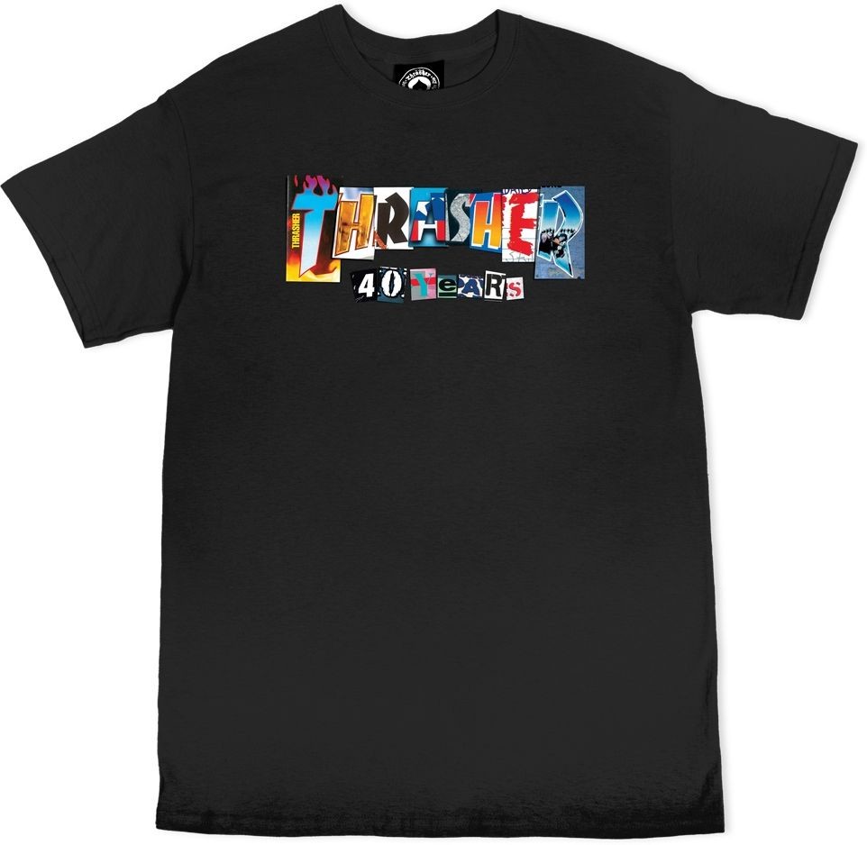 Thrasher t-shirt 40 YEARS TEE Black