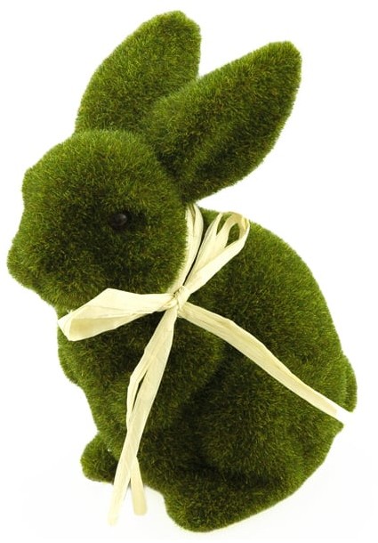 TG Zajączek wielkanocny flokowany zielony - 20 cm - 1 szt. TG55595