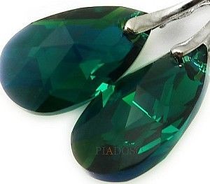 Swarovski NAJNOWSZE! piękne kolczyki EMERALD