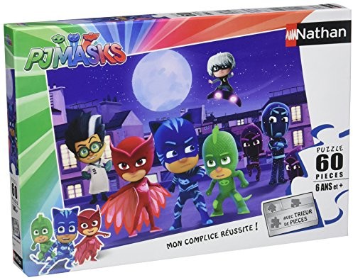 Nathan 86585 puzzle pijamasques przeciwko złym podłożom 60-częściowy