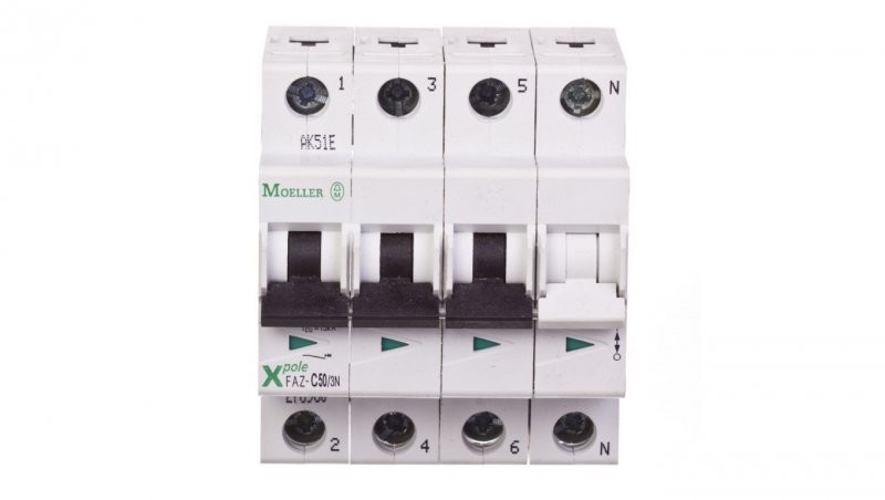 Eaton Wyłącznik nadprądowy 3P+N C 50A 15kA AC FAZ C50/3N 278980 278980