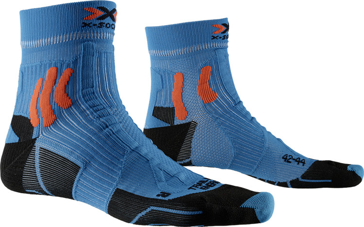 X-Socks XBIONIC Skarpetki biegowe TRAIL RUN ENERGY niebiesko-pomarańczowe