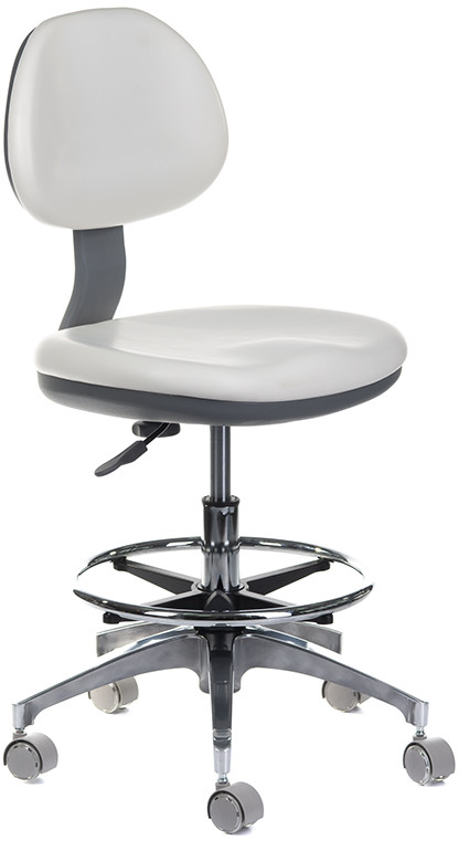Beauty System Taboret medyczny z oparciem BD-Y942 Biały BSBD-Y942