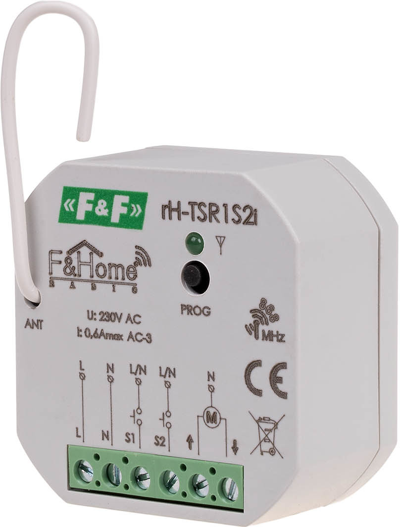 Schneider Electric Przekaźnik-trójstanowy-z-podwójnym-nadajnikiem-sterownik-rolet-z-zasilaczem-impulsowym-rH-TSR1S2i rH-TSR1S2i