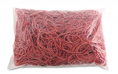 OFFICE PRODUCTS Gumki recepturki OFFICE PRODUCTS, średnica 60mm, 1,5x1,5mm, 60% kauczuku, 1000g, zgrzewka, czerwone 18106019-04