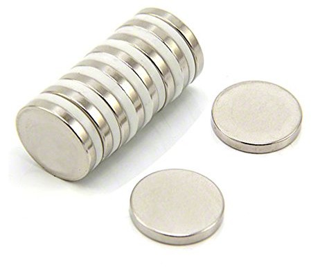 first4magnetsTM first4magnets f406  10 wyciągnąć N42 magnesy neodymowe, 4,6 kg, opakowanie z 10, metalowy, srebrny, średnica 20 MM X 3 MM grubości F406-10