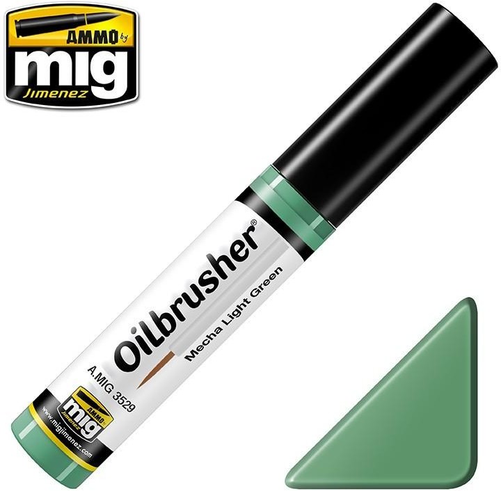 mig Farba olejna Oilbrusher Ammo Mig - Mecha Light Green mig 3529