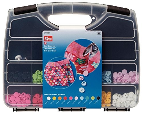 Prym 393900 komplet 300 kolorowych zatrzasków z tworzywa sztucznego, 2 x 1 x 1 cm 393900