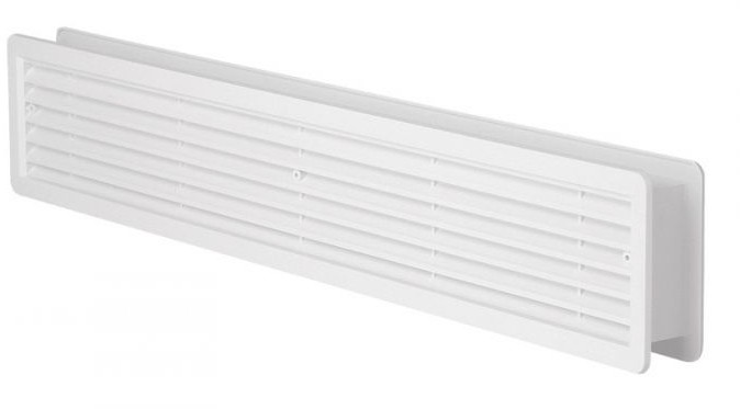 HACO Kratka wentylacyjna do drzwi VM 500x90 DB biała 0201