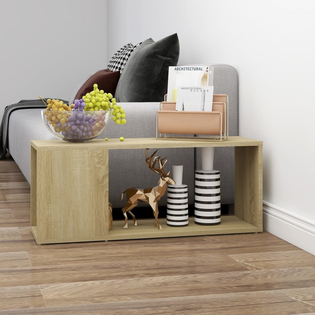 vidaXL Szafka pod TV, dąb sonoma, 80x24x32 cm, płyta wiórowa