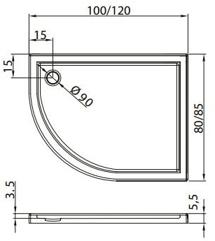 New Trendy Maxima Ultra 120x85x5,5 biały B-0336